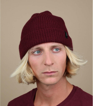 Mütze Rand bordeaux rot Krempe Heist beanie burgundy